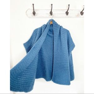Harve Benard Blue Open Front Shrug One Size